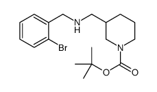 1-Boc-3-[(2-溴苄氨基)-甲基]-哌啶结构式