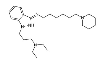 1-[3-(diethylamino)propyl]-N-(6-piperidin-1-ylhexyl)indazol-3-amine结构式