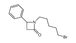 1-(5-bromopentyl)-4-phenylazetidin-2-one结构式
