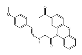 1-(2-acetylphenothiazin-10-yl)-2-[2-[(4-methoxyphenyl)methylidene]hydrazinyl]ethanone Structure