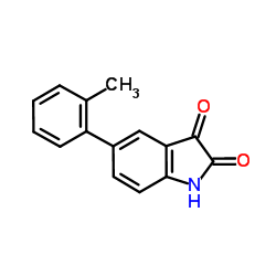 5-(2-Methylphenyl)-1H-indole-2,3-dione结构式