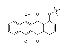 12-chloro-5-hydroxy-7-trimethylsilyloxy-6a,7,10,10a-tetrahydronaphthacene-6,11-dione结构式