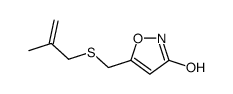 5-(2-methylprop-2-enylsulfanylmethyl)-1,2-oxazol-3-one结构式