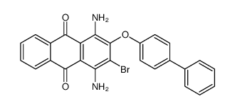 1,4-diamino-2-bromo-3-(4-phenylphenoxy)anthracene-9,10-dione结构式