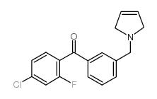 4-CHLORO-2-FLUORO-3'-(3-PYRROLINOMETHYL) BENZOPHENONE结构式