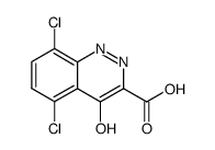 5,8-dichloro-4-oxo-1,4-dihydro-cinnoline-3-carboxylic acid结构式