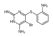 6-(2-aminophenyl)sulfanyl-5-bromopyrimidine-2,4-diamine Structure