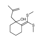 2-[bis(methylsulfanyl)methylidene]-1-(2-methylprop-2-enyl)cyclohexan-1-ol结构式