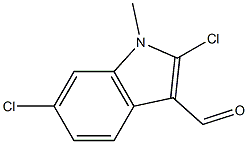 2,6-dichloro-1-methyl-1H-indole-3-carboxaldehyde结构式