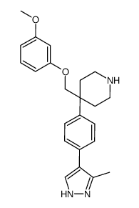4-(3-methoxy-phenoxymethyl)-4-[4-(3-methyl-1H-pyrazol-4-yl)-phenyl]-piperidine结构式