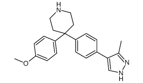 4-(4-methoxyphenyl)-4-[4-(5-methyl-1H-pyrazol-4-yl)phenyl]piperidine Structure