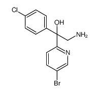 2-amino-1-(4-chloro-phenyl)-1-(5-bromo-pyridin-2-yl)-ethanol结构式