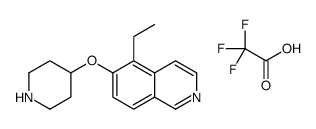 5-ethyl-6-piperidin-4-yloxyisoquinoline,2,2,2-trifluoroacetic acid Structure