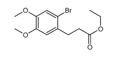 3-(2-BROMO-4,5-DIMETHOXY-PHENYL)-PROPIONIC ACID ETHYL ESTER结构式