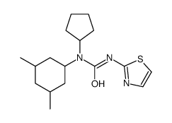 1-cyclopentyl-1-[(3S,5R)-3,5-dimethylcyclohexyl]-3-(1,3-thiazol-2-yl)urea结构式