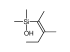 hydroxy-dimethyl-(3-methylpent-2-en-2-yl)silane Structure