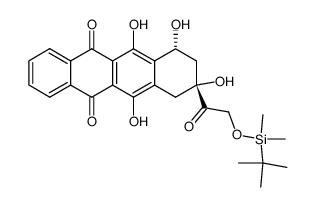 14-O-(tert-butyldimethylsilyl)-4-demethoxyadriamycinone Structure