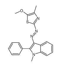 (5-methoxy-4-methyl-1,3-thiazol-2-yl)-(1-methyl-2-phenylindol-3-yl)diazene Structure