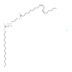 (Z,Z)-(dimethyl)[3-[(1-oxo-9,12-octadecadienyl)amino]propyl][2-oxo-2-(tetradecyloxy)ethyl]ammonium chloride结构式