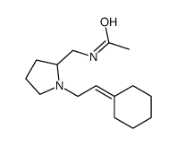 N-[[1-(2-cyclohexylideneethyl)-2-pyrrolidinyl]methyl]acetamide structure