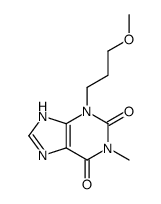 3-(3-methoxypropyl)-1-methyl-7H-purine-2,6-dione结构式