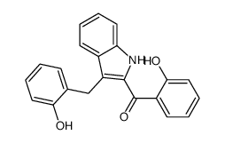 (2-hydroxyphenyl)-[3-[(2-hydroxyphenyl)methyl]-1H-indol-2-yl]methanone Structure