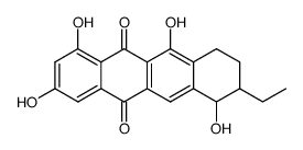 8-ethyl-1,3,7,11-tetrahydroxy-7,8,9,10-tetrahydrotetracene-5,12-dione Structure