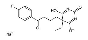sodium,5-ethyl-5-[4-(4-fluorophenyl)-4-oxobutyl]pyrimidin-3-ide-2,4,6-trione Structure