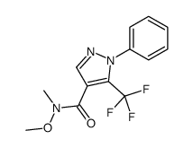 N-methoxy-N-methyl-1-phenyl-5-(trifluoromethyl)pyrazole-4-carboxamide Structure