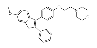 4-[2-[4-(5-methoxy-2-phenyl-3H-inden-1-yl)phenoxy]ethyl]morpholine Structure