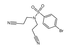 4-bromo-benzenesulfonic acid-[bis-(2-cyano-ethyl)-amide]结构式