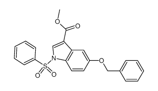 1-Benzenesulfonyl-5-benzyloxy-1H-indole-3-carboxylic acid methyl ester Structure