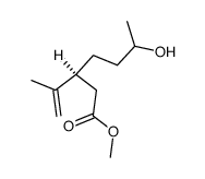 (S)-3-((Ξ)-3-hydroxy-butyl)-4-methyl-pent-4-enoic acid methyl ester Structure