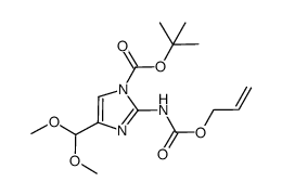tert-butyl 2-allyloxycarbonylamino-4-dimethoxymethyl-1H-imidazol-1-carboxylate Structure