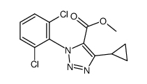 5-cyclopropyl-3-(2,6-dichloro-phenyl)-3H-[1,2,3]triazole-4-carboxylic acid methyl ester结构式
