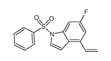 6-fluoro-1-(phenylsulfonyl)-4-vinyl-1H-indole结构式