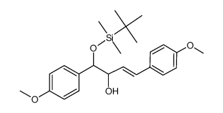 (E)-1-(tert-butyldimethylsilyloxy)-1,4-bis(4-methoxyphenyl)-3-buten-2-ol结构式