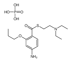 2-(4-amino-2-propoxybenzoyl)sulfanylethyl-diethylazanium,dihydrogen phosphate Structure