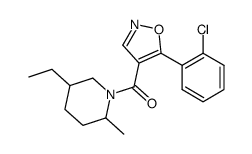 1-{[5-(2-Chlorophenyl)isoxazol-4-yl]carbonyl}-5-ethyl-2-methylpiperidine Structure