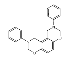 2,9-diphenyl-1,2,3,8,9,10-hexahydro-benzo[2,1-e,3,4-e']bis[1,3]oxazine结构式