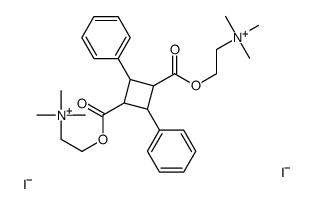 2-[2,4-diphenyl-3-[2-(trimethylazaniumyl)ethoxycarbonyl]cyclobutanecarbonyl]oxyethyl-trimethylazanium,diiodide Structure