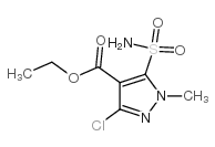 Ethyl 3-chloro-5-aminosulfonyl-1-methylpyrazole-4-carboxylate structure