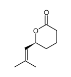 (S)-tetrahydro-6-(2-methylprop-1-enyl)-2H-pyran-2-one结构式