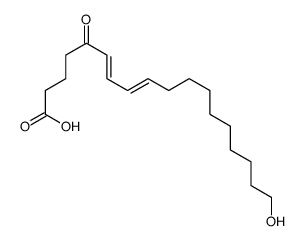 (6E,8Z)-18-Hydroxy-5-oxo-6,8-octadecadienoic Acid Structure