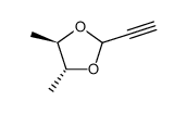 1,3-Dioxolane, 2-ethynyl-4,5-dimethyl-, [4R-(2alpha,4alpha,5beta)]- (9CI)结构式