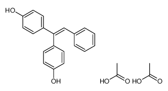 acetic acid,4-[1-(4-hydroxyphenyl)-2-phenylethenyl]phenol结构式