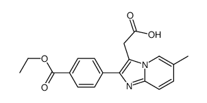 2-[4-(Ethoxycarbonyl)phenyl]-6-methyl-imidazo[1,2-a]pyridine-3-acetic Acid结构式