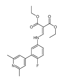 Diethyl (((3-(2,6-dimethyl-4-pyridinyl)-4-fluorophenyl)amino)methylene )propanedioate structure