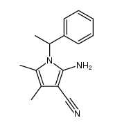2-Amino-4,5-dimethyl-(1-(DL-1-phenylethyl)-3-pyrrolcarbonitril) Structure