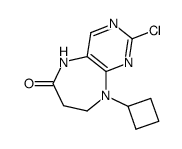 2-Chloro-9-cyclobutyl-8,9-dihydro-5H-pyrimido[4,5-b][1,4]diazepin-6(7H)-one Structure